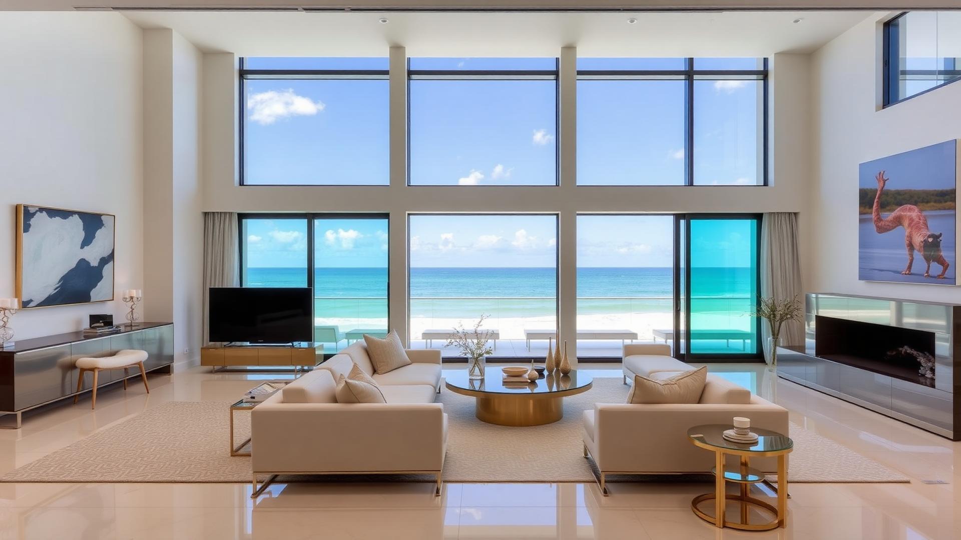 Waterfront living room